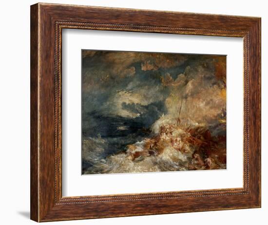 Fire At Sea, Ca. 1835-J. M. W. Turner-Framed Giclee Print