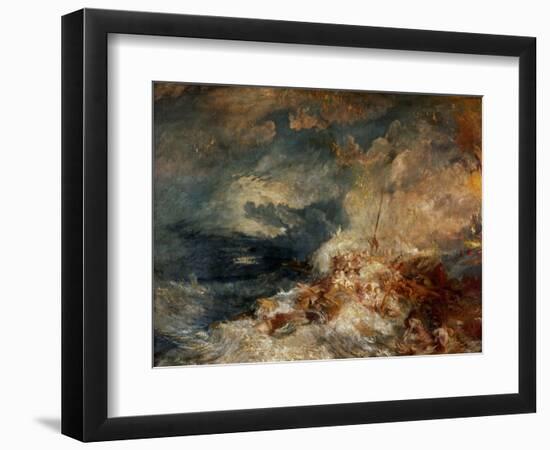 Fire At Sea, Ca. 1835-J. M. W. Turner-Framed Giclee Print