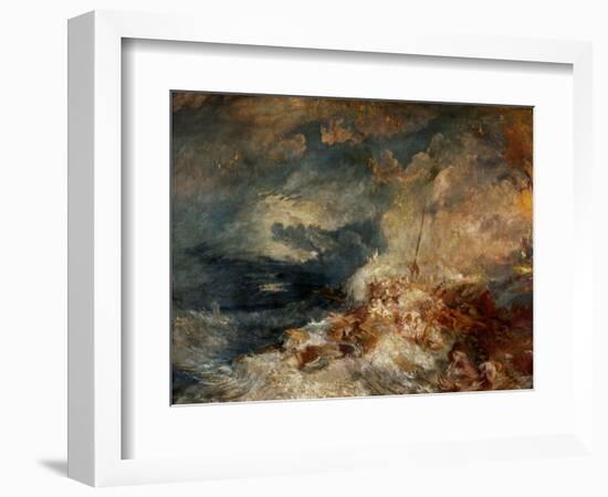 Fire At Sea, Ca. 1835-J. M. W. Turner-Framed Giclee Print