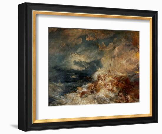 Fire At Sea, Ca. 1835-J. M. W. Turner-Framed Giclee Print