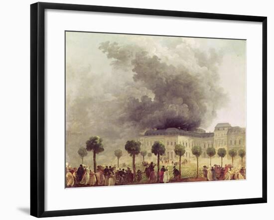 Fire at the Opera House of the Palais-Royal in 1781-Hubert Robert-Framed Giclee Print