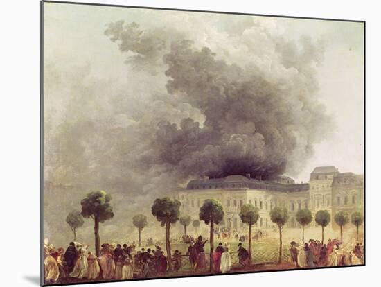 Fire at the Opera House of the Palais-Royal in 1781-Hubert Robert-Mounted Giclee Print