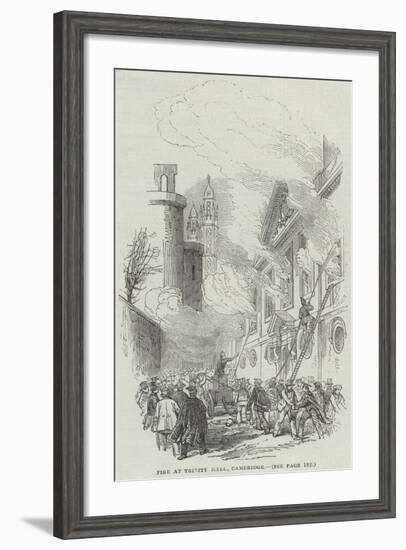 Fire at Trinity Hall, Cambridge-null-Framed Giclee Print