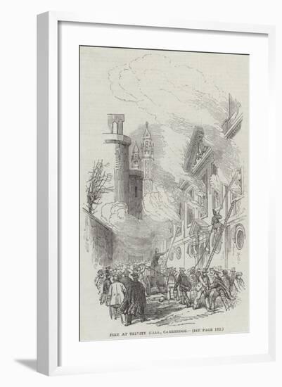 Fire at Trinity Hall, Cambridge-null-Framed Giclee Print