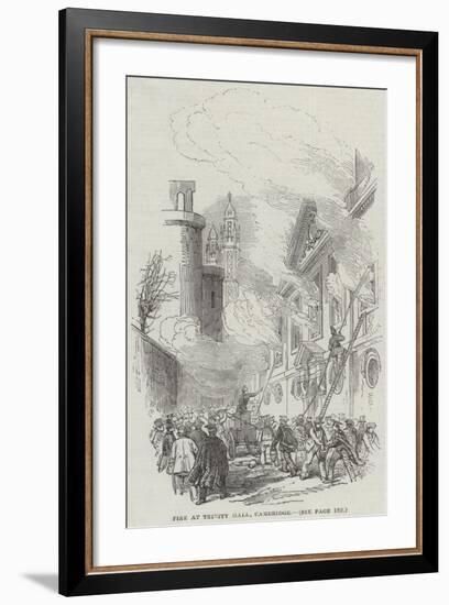 Fire at Trinity Hall, Cambridge-null-Framed Giclee Print