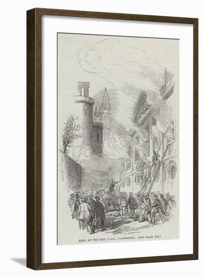 Fire at Trinity Hall, Cambridge-null-Framed Giclee Print