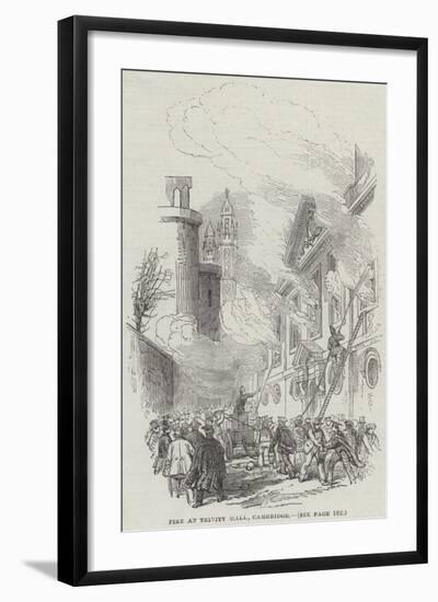 Fire at Trinity Hall, Cambridge-null-Framed Giclee Print