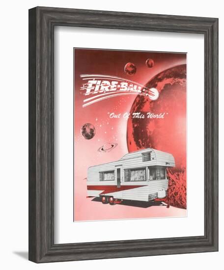 Fire-Ball Travel Trailer-null-Framed Art Print