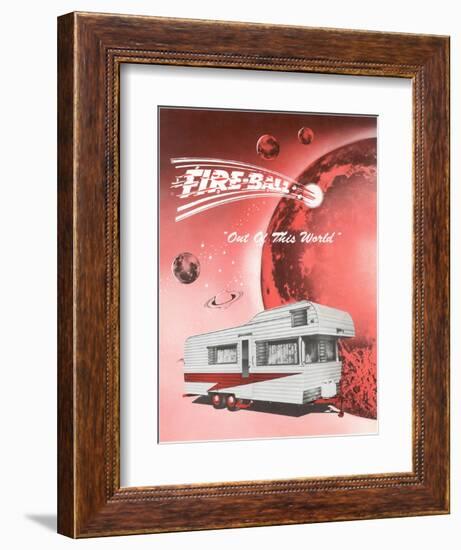 Fire-Ball Travel Trailer-null-Framed Art Print