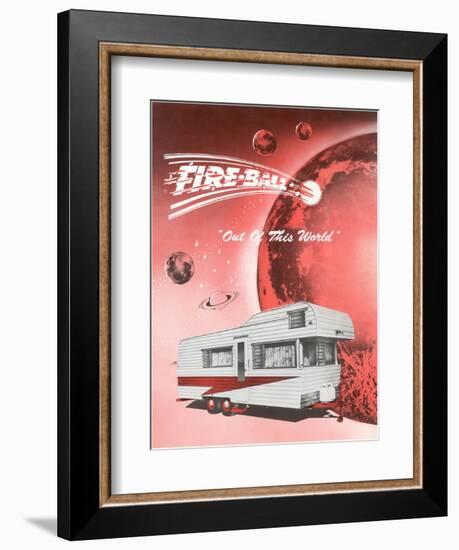 Fire-Ball Travel Trailer-null-Framed Art Print