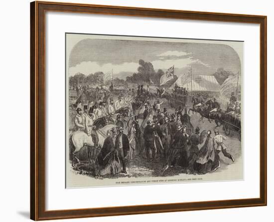 Fire Brigade Demonstration and Public Fete at Leighton Buzzard-null-Framed Giclee Print