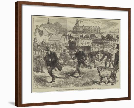 Fire Brigade Demonstration at St Peter'S, Broadstairs, Isle of Thanet-null-Framed Giclee Print