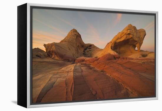 Fire Canyon Arch At Sunset In Valley Of Fire State Park, Nevada-Austin Cronnelly-Framed Premier Image Canvas