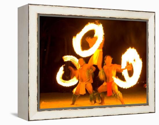 Fire Dance at Bora Bora Nui Resort and Spa, Bora Bora, Society Islands, French Polynesia-Michele Westmorland-Framed Premier Image Canvas