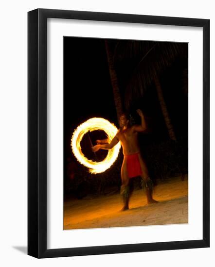 Fire Dance at Bora Bora Nui Resort and Spa, Bora Bora, Society Islands, French Polynesia-Michele Westmorland-Framed Photographic Print