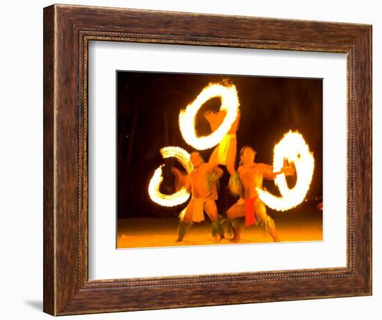 Fire Dance at Bora Bora Nui Resort and Spa, Bora Bora, Society Islands, French Polynesia-Michele Westmorland-Framed Photographic Print