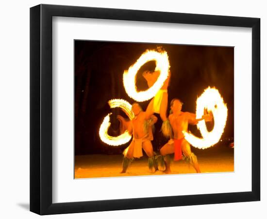 Fire Dance at Bora Bora Nui Resort and Spa, Bora Bora, Society Islands, French Polynesia-Michele Westmorland-Framed Photographic Print