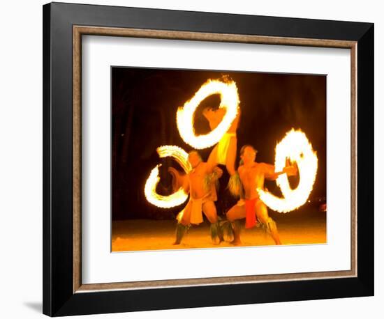 Fire Dance at Bora Bora Nui Resort and Spa, Bora Bora, Society Islands, French Polynesia-Michele Westmorland-Framed Photographic Print