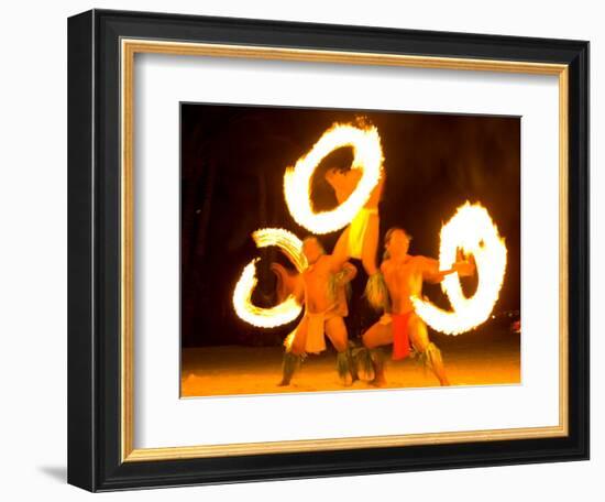 Fire Dance at Bora Bora Nui Resort and Spa, Bora Bora, Society Islands, French Polynesia-Michele Westmorland-Framed Photographic Print