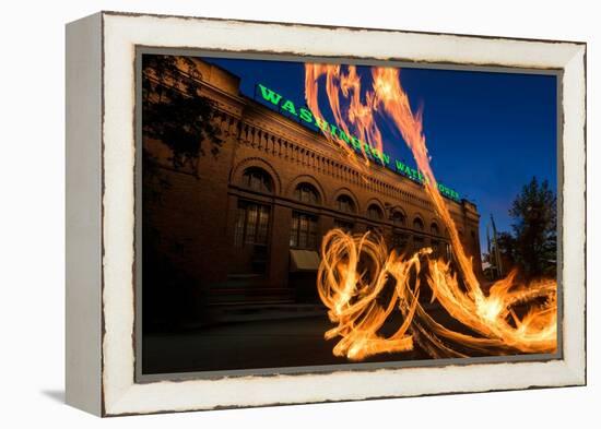 Fire Dancers In Spokane WA-Steve Gadomski-Framed Premier Image Canvas