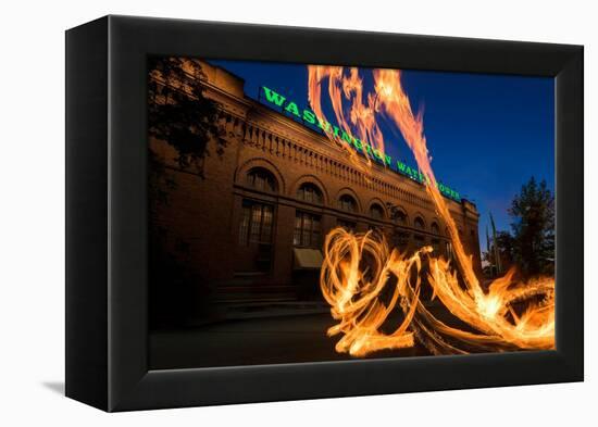 Fire Dancers In Spokane WA-Steve Gadomski-Framed Premier Image Canvas