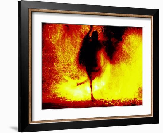 Fire Dancing, Bali, Indonesia-Jay Sturdevant-Framed Photographic Print