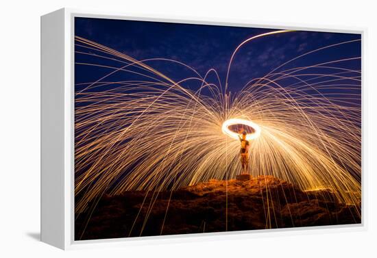 Fire Dancing on the Rocks-Infinity T29-Framed Premier Image Canvas