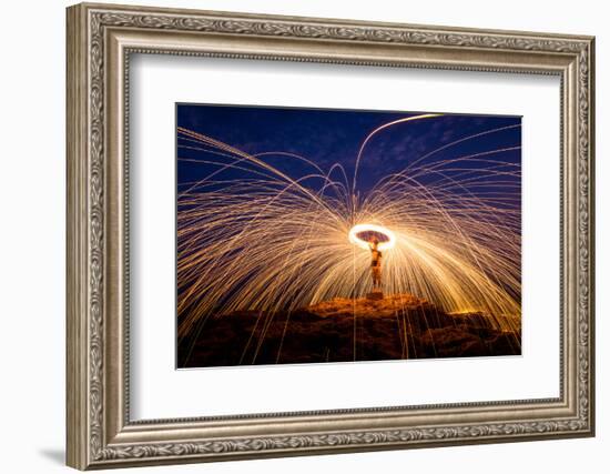 Fire Dancing on the Rocks-Infinity T29-Framed Photographic Print