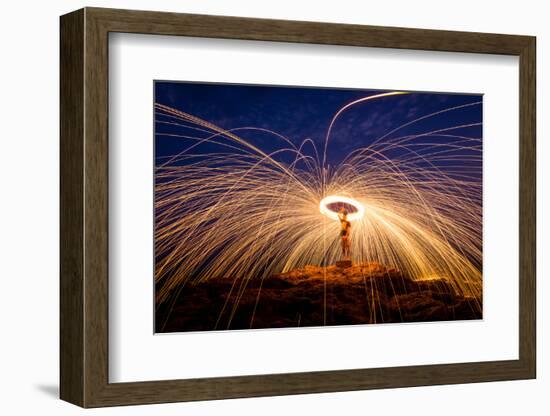 Fire Dancing on the Rocks-Infinity T29-Framed Photographic Print