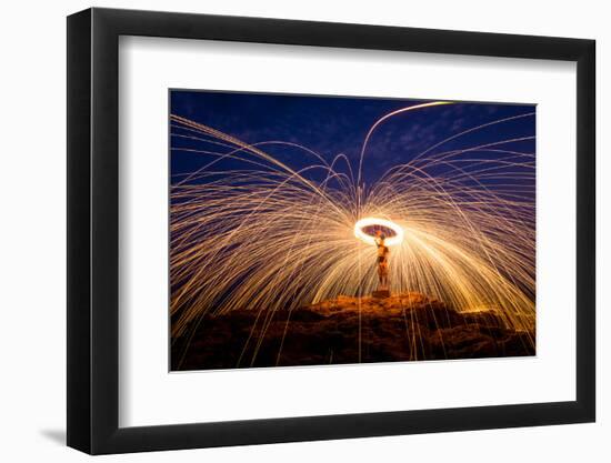 Fire Dancing on the Rocks-Infinity T29-Framed Photographic Print