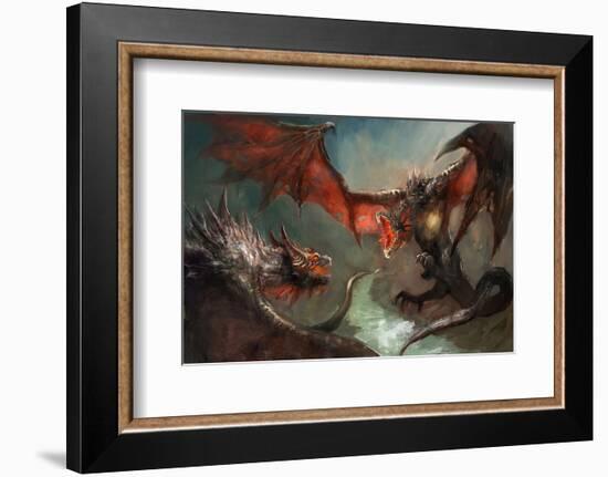 Fire Dragon Air Duel-null-Framed Premium Giclee Print