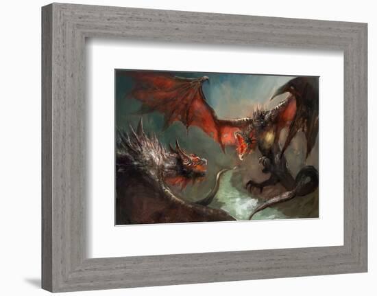 Fire Dragon Air Duel-null-Framed Premium Giclee Print