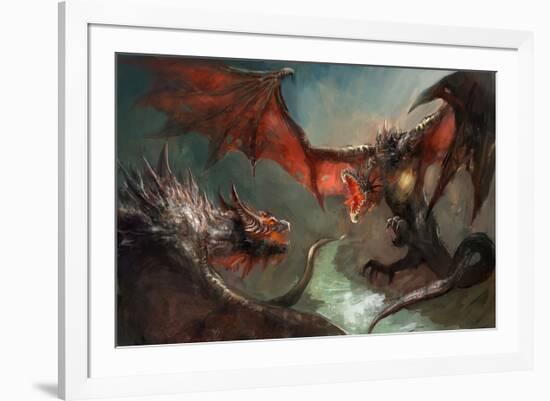 Fire Dragon Air Duel-null-Framed Premium Giclee Print