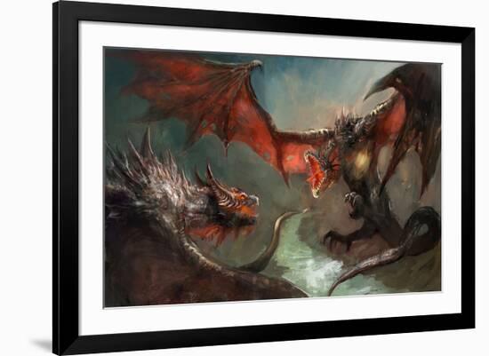 Fire Dragon Air Duel-null-Framed Premium Giclee Print