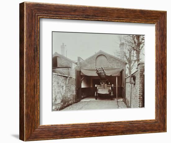 Fire Engine at Streatham Fire Station, London, 1903-null-Framed Photographic Print