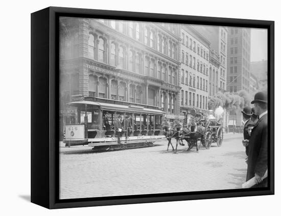 Fire Engine Being Pulled by a Horse-null-Framed Premier Image Canvas