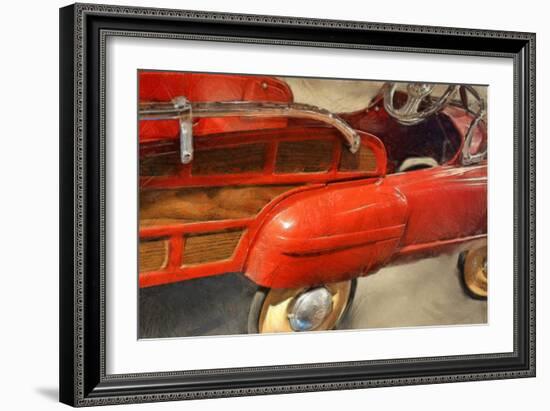 Fire Engine Pedal Car-Michelle Calkins-Framed Art Print