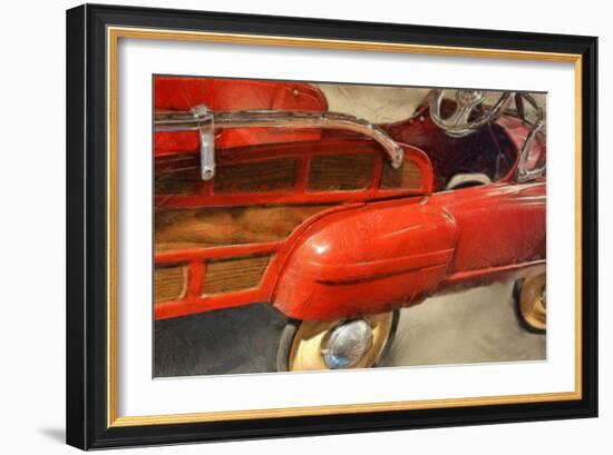 Fire Engine Pedal Car-Michelle Calkins-Framed Art Print