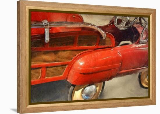 Fire Engine Pedal Car-Michelle Calkins-Framed Stretched Canvas