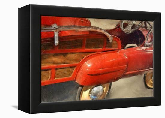 Fire Engine Pedal Car-Michelle Calkins-Framed Stretched Canvas