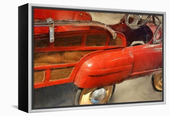 Fire Engine Pedal Car-Michelle Calkins-Framed Stretched Canvas