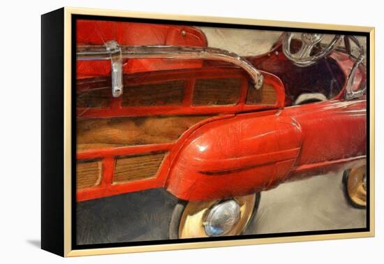 Fire Engine Pedal Car-Michelle Calkins-Framed Stretched Canvas