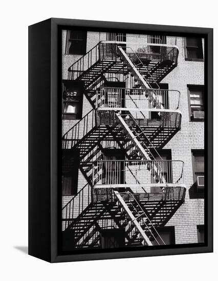 Fire Escape on Apartment Building-Henry Horenstein-Framed Premier Image Canvas