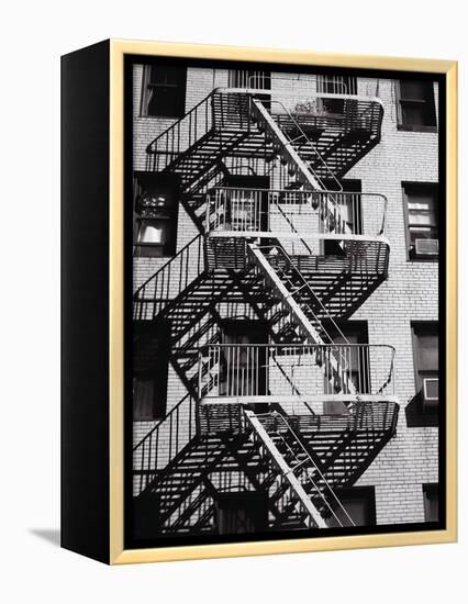 Fire Escape on Apartment Building-Henry Horenstein-Framed Premier Image Canvas
