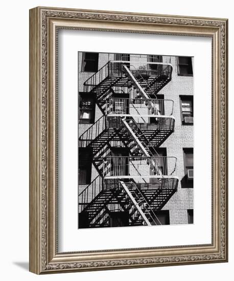 Fire Escape on Apartment Building-Henry Horenstein-Framed Premium Photographic Print