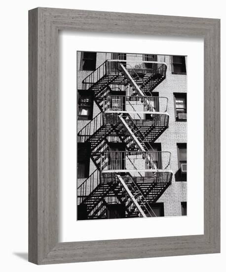 Fire Escape on Apartment Building-Henry Horenstein-Framed Premium Photographic Print