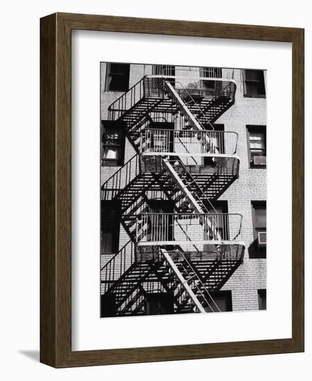 Fire Escape on Apartment Building-Henry Horenstein-Framed Premium Photographic Print