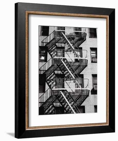 Fire Escape on Apartment Building-Henry Horenstein-Framed Premium Photographic Print