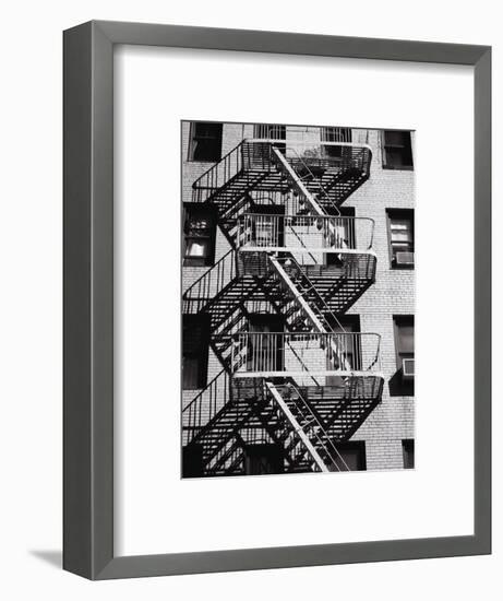 Fire Escape on Apartment Building-Henry Horenstein-Framed Premium Photographic Print