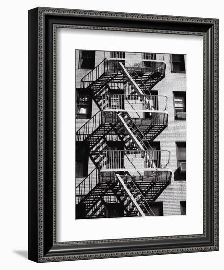 Fire Escape on Apartment Building-Henry Horenstein-Framed Premium Photographic Print